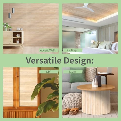 Art3d 48 x 96 in Natural Bamboo Wall Panel, Light-Carbonized - Image 5