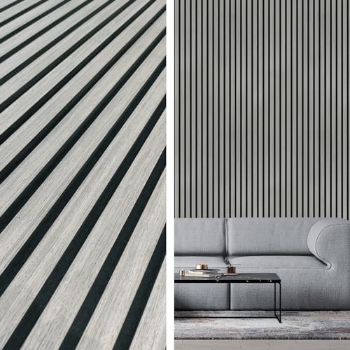 3-Pack Wood Slat Wall Panel for Interior Wall Decor Noise Cancelling 94.5" x - Image 4