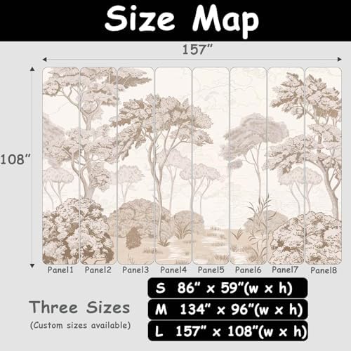 Toolhom-Beige Forest Peel and Stick Wallpaper Woodland Landscape - Image 4