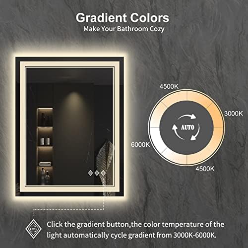 LED Bathroom Mirror, 24x32 Inch Vanity Mirror - Image 3