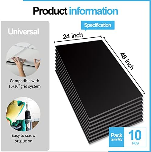 Art3d 10-Pack Smooth Drop Ceiling Tiles, No Sag and Breakage - Image 5