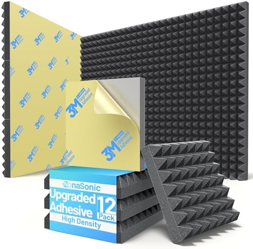 12 Pack Sound Proof Foam Panels by Unknown
