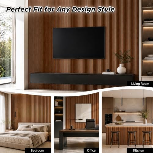 SMARTSTANDARD Wood Fluted Acoustic Wall Panels - Image 3