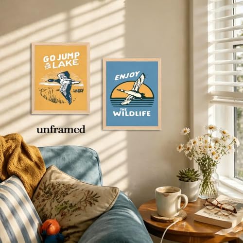 SHRNGCK Vintage Outdoor Posters Set of 6 Funny Wilderness Camping Hiking Wall - Image 5