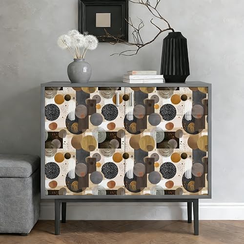 Modern Abstract Peel and Stick Wallpaper, Mid Century Geometric Wallpaper - Image 2