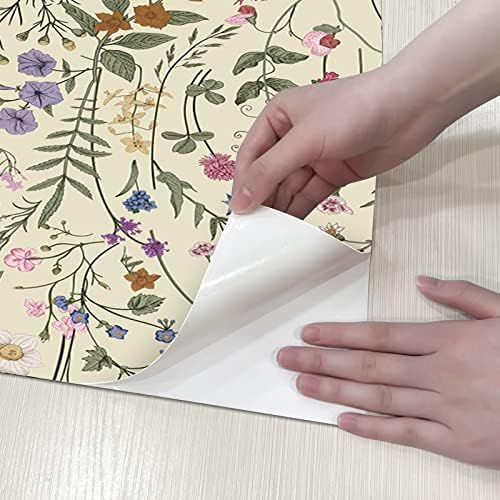 Wallpaper Self-Adhesive Blooming Vintage Colourful Flowers Wall Paper - Image 5