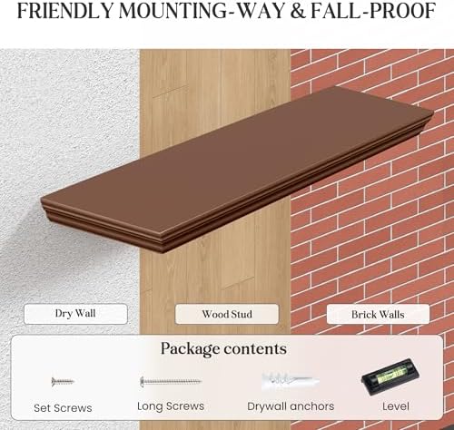 Fun Memories Floating Shelves, 72 Inch Long, 9.3 Inch Deep, 1 Pack - Image 5