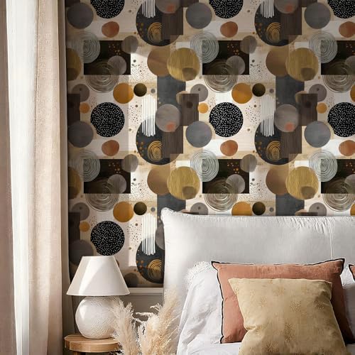 Modern Abstract Peel and Stick Wallpaper, Mid Century Geometric Wallpaper - Image 6