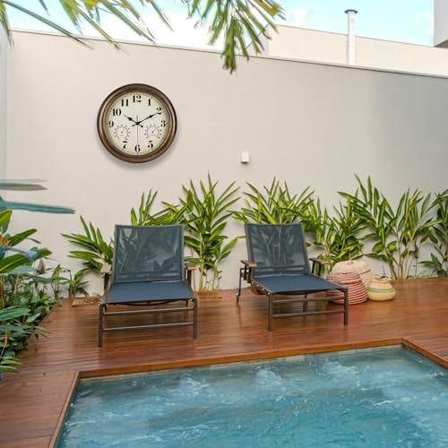 45MinST 13-Inch Vintage Outdoor Wall Clock - Image 4