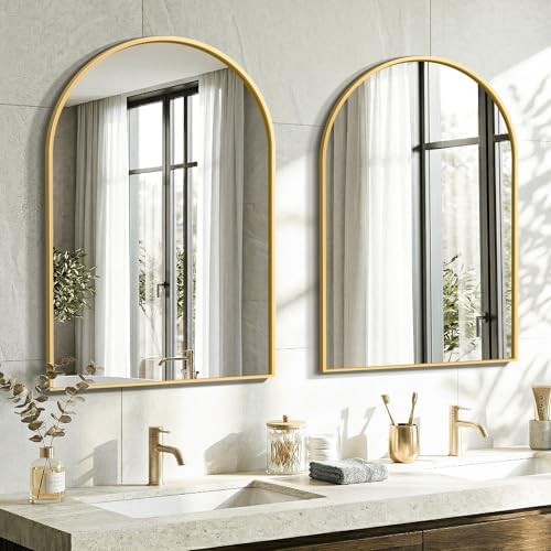 AMOISE Arched Bathroom Mirror for wall, 2 Pack 30"x20" Vanity Mirror - Image 4