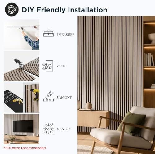 Acoustic Wood Slat Wall Panels, 106”H x 12.6”W - Image 5