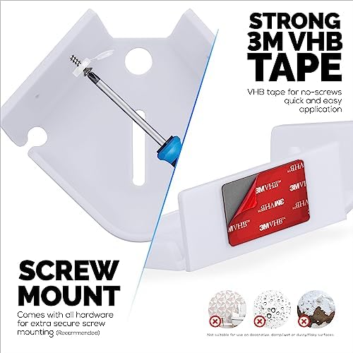 BRAINWAVZ Drill Free Tilted Corner Wall Mount Small Shelf - Image 3