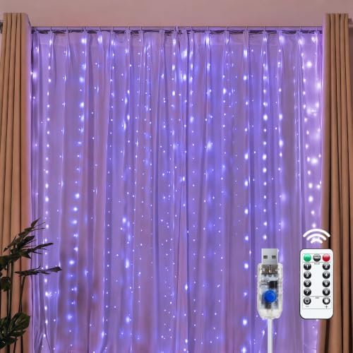 Brightown 300 LED Purple Fairy Lights, 9.8ft x 9.8ft Halloween String Light by Brightown