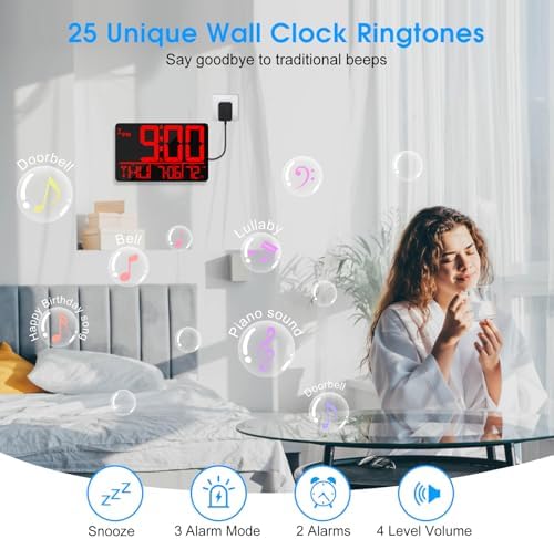 13" Bluetooth Auto Sync Wall Clock - Image 3