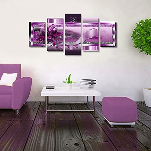 LUDUHU Purple Orchid Flowers Canvas Print - Image 2