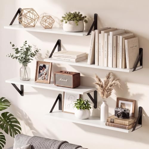 24x6 Inch White Shelves for Wall - Image 4