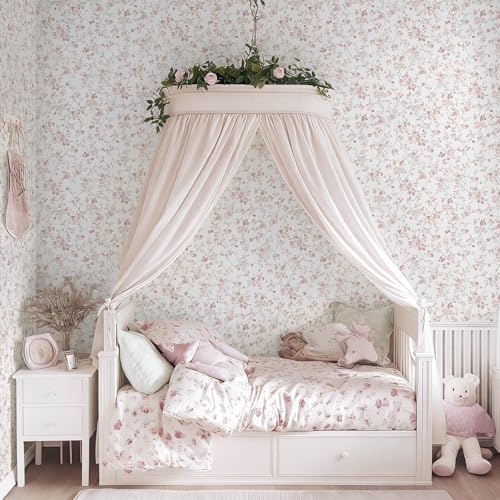 Peel and Stick Wallpaper for Nursery Pink Cherry Blossom Waterproof - Image 3