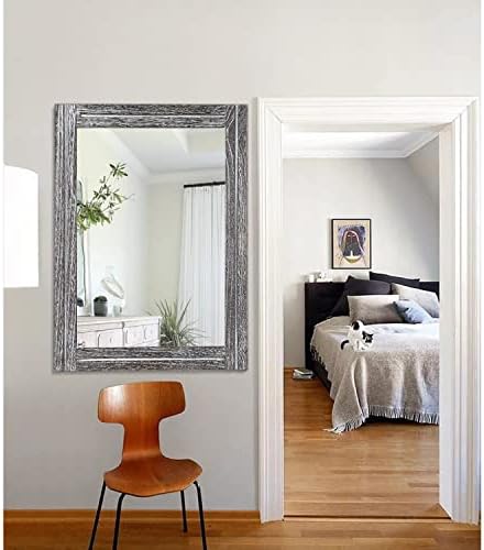 AAZZKANG Rustic Mirrors Large Wood Framed Wall Mirror 28"x20" Rectangle - Image 7