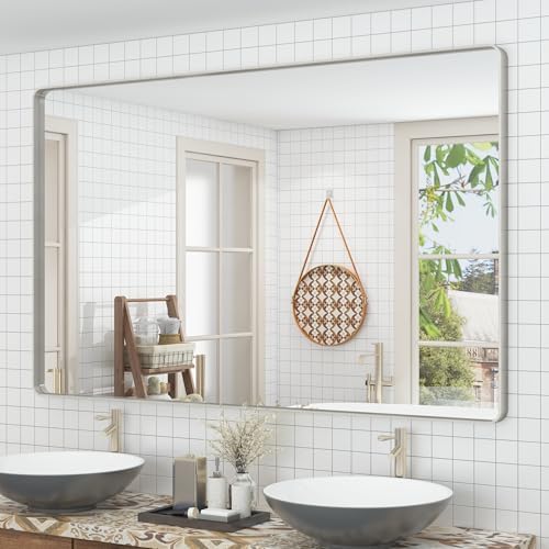 60x36 Inch Silver Bathroom Mirror by CHARMOR
