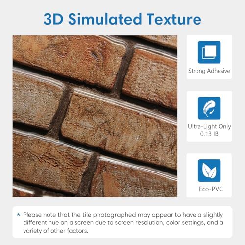 COMSTICKC 3D Peel and Stick Faux Brick Wall Panels - Image 4