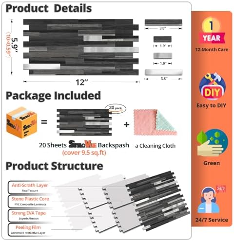 StyloVue 20 Sheets Peel and Stick Tile Backsplash - Image 5