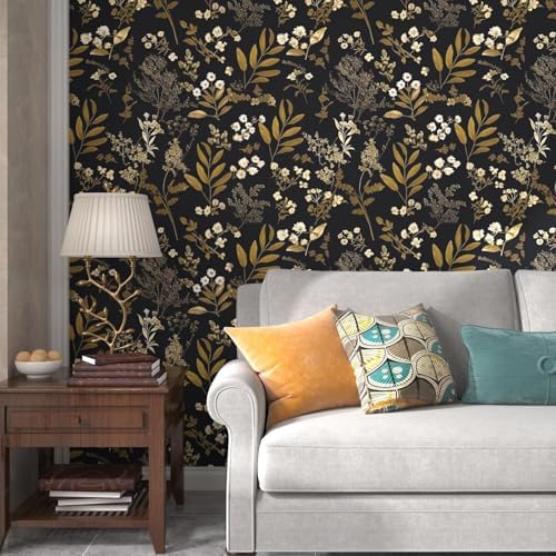 Laatse Vintage Floral Peel and Stick Wallpaper 17.5'' x 78.7'' - Image 4