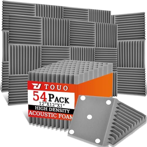 54 Pack Acoustic Panels – Sound Proof Foam Panels by TOUO