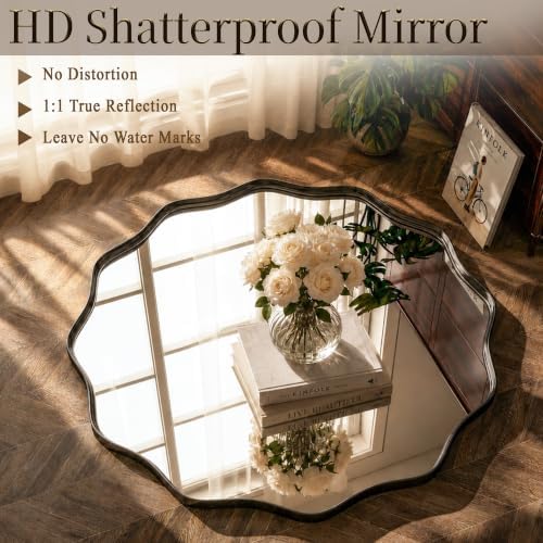 VooBang Black Scalloped Circle Mirror - Image 4