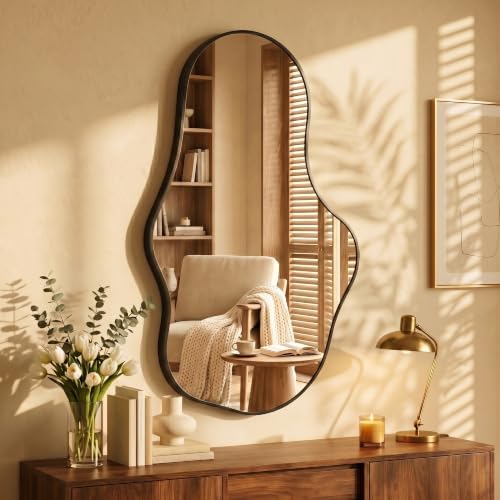 Bathroom Mirror for Over Sink-Black Room Decor Wall Mirror 22"x 36" - Image 3