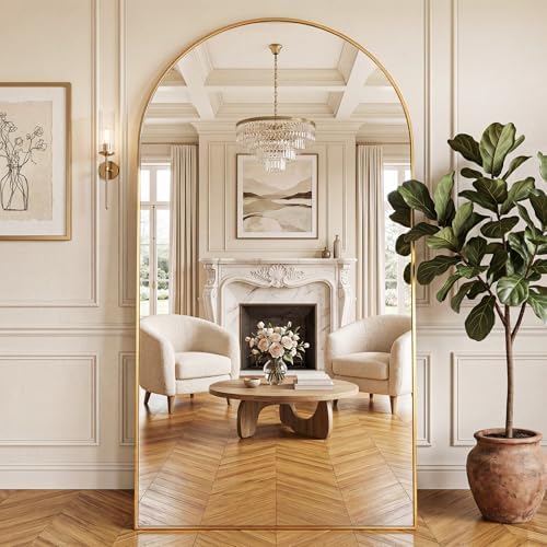 MISSDAY Large Arched Full Length Mirror, Floor Mirror Long Free Standing - Image 2