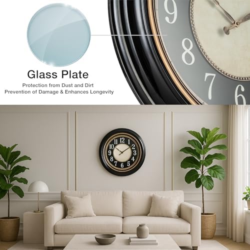 Pacific Bay Norden 23 inch Decorative Wall Clock, 3-D Dial - Image 4