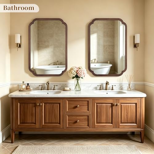 HOMECOOKIN Wood Bathroom Mirror - Image 2