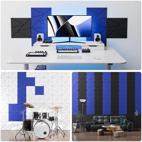 12 Pack Self-Adhesive Acoustic Panels, Sound Proof Foam Panels - Image 4