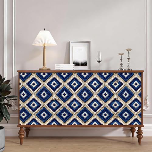 Stickorama Boho Tufted Textured Geometric Fabric Peel and Stick Wallpaper Self - Image 6