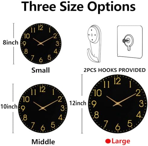 12 Inch Wall Clock Battery Operated - Image 3