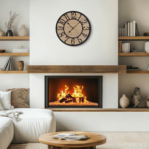 LEIKE Large Wall Clocks Living Room Decor, Non Ticking Silent, Battery Operated - Image 5