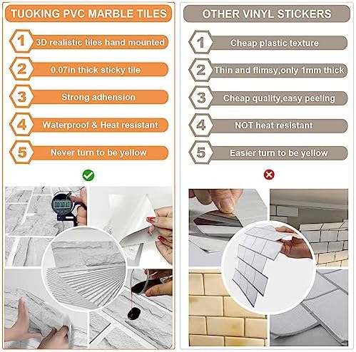 TUOKING Peel and Stick Backsplash Tiles - Image 6