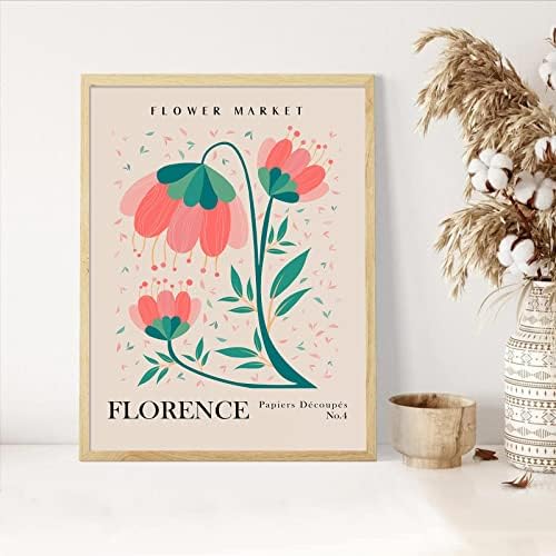 Flower Market Poster Set of 6, Abstract Flower Market Wall Art Prints, Vintage - Image 7