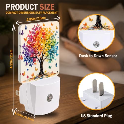 Dusk to Dawn Night Light, Plug into Wall Nightlights Lamp - Image 3