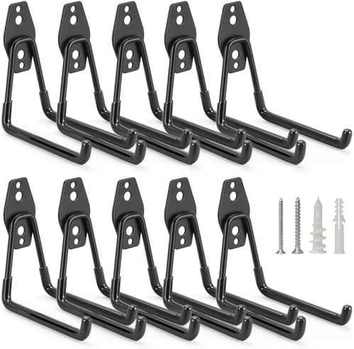 10 Pack Garage Hooks Heavy Duty Storage Organizer Wall Mount Power and Garden by LUPYJI