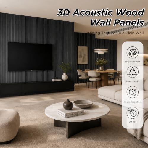 SMARTSTANDARD Wood Fluted Acoustic Wall Panels - Image 2