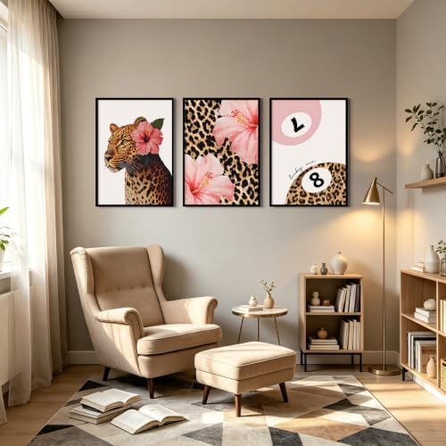 Pink Cheetah Wall Art Leopard Y2k Canvas Wall Decor Trendy Cheetah Poster - Image 7