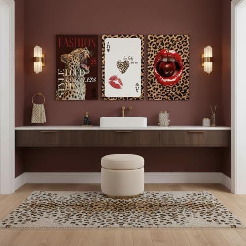 FTHMTN 3pcs Trendy Cheetah Wall Art - Image 5