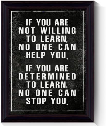 If You Are Not Willing To Learn Motivational Canvas Wall Art, Positive by Handmade