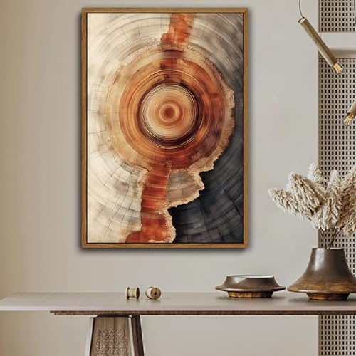 Tree Ring Wall Art Framed, Modern Nature Decor - Image 5