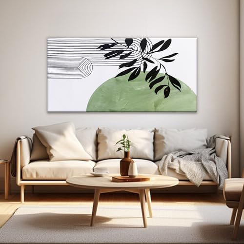 TAIJXAGSG Canvas Art Wall Decor Boho Green Wall Art - Image 2