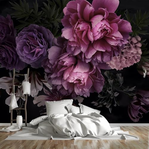 Purple Peony Flower Wallpaper by GLWYHY