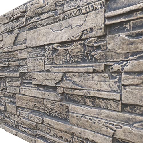 EverStone Cascade Faux Stone Panel, 48 5/8"W x 24 3/4"H x 1 1/4"D, Linen - Image 7