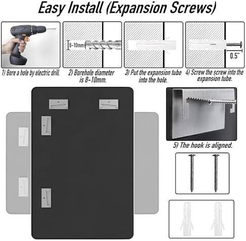 36x24 Bathroom Mirror Rect Wall Mounted Aluminum Metal Frame Silver - Image 6