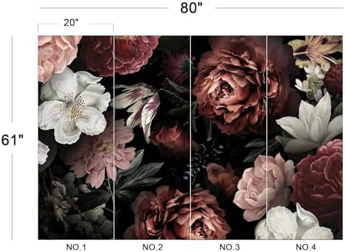Moody Dark Floral Peony Butterfly Wallpaper - Image 5